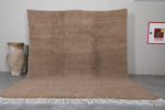 Handmade Moroccan Wool Rug - Soft Brown | 9 x 11.1 ft