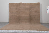 Handmade Moroccan Wool Rug - Soft Brown | 9 x 11.1 ft