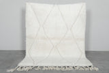 Beni Ourain Rug 3.9x5 ft - Handmade Moroccan Wool Carpet