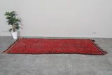 Red Moroccan Berber Azilal Carpet - 4.2 FT X 10.4 FT | Handwoven Runner Rug