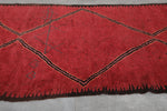 Red Moroccan Berber Azilal Carpet - 4.2 FT X 10.4 FT | Handwoven Runner Rug