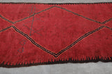 Red Moroccan Berber Azilal Carpet - 4.2 FT X 10.4 FT | Handwoven Runner Rug