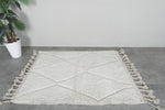 Beni Ourain Rug 3.9x5 ft - Handmade Moroccan Wool Carpet