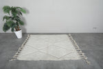 Beni Ourain Rug 3.9x5 ft - Handmade Moroccan Wool Carpet