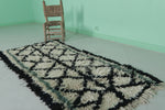 Handmade Moroccan Rug – 2.5 x 5.8 ft, Geometric Diamond Pattern