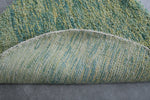 Handcrafted Round Moroccan Wool Rug - 3 Ft, Green Tones