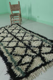 Handmade Moroccan Rug – 2.5 x 5.8 ft, Geometric Diamond Pattern