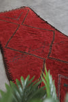 Red Moroccan Berber Azilal Carpet - 4.2 FT X 10.4 FT | Handwoven Runner Rug