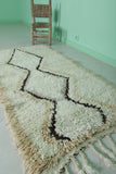 Handmade Moroccan Berber Rug 2.9 X 5.8 Feet - Minimalist Diamond Pattern