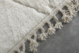 Beni Ourain Rug 3.9x5 ft - Handmade Moroccan Wool Carpet