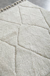Beni Ourain Rug 3.9x5 ft - Handmade Moroccan Wool Carpet
