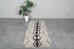 Moroccan Wool Rug 2.6 x 5.9 FT Handmade Berber Runner