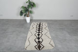 Moroccan Wool Rug 2.6 x 5.9 FT Handmade Berber Runner