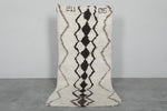 Moroccan Wool Rug 2.6 x 5.9 FT Handmade Berber Runner