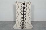 Moroccan Wool Rug 2.6 x 5.9 FT Handmade Berber Runner