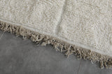 8 X 10.7 FT Moroccan Rug - Handwoven Ivory Wool with Subtle Geometric Pattern