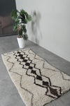 Moroccan Wool Rug 2.6 x 5.9 FT Handmade Berber Runner