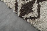 Moroccan Wool Rug 2.6 x 5.9 FT Handmade Berber Runner