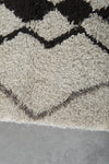 Moroccan Wool Rug 2.6 x 5.9 FT Handmade Berber Runner