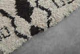 Moroccan Wool Rug 2.6 x 5.9 FT Handmade Berber Runner