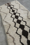 Moroccan Wool Rug 2.6 x 5.9 FT Handmade Berber Runner
