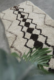 Moroccan Wool Rug 2.6 x 5.9 FT Handmade Berber Runner