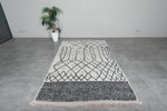 Beni Ourain Rug 4.7 x 7.9 ft Handmade Moroccan Wool Carpet