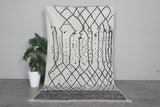 Beni Ourain Rug 4.7 x 7.9 ft Handmade Moroccan Wool Carpet