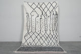 Beni Ourain Rug 4.7 x 7.9 ft Handmade Moroccan Wool Carpet