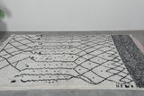 Beni Ourain Rug 4.7 x 7.9 ft Handmade Moroccan Wool Carpet