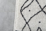 Beni Ourain Rug 4.7 x 7.9 ft Handmade Moroccan Wool Carpet