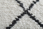 Beni Ourain Rug 4.7 x 7.9 ft Handmade Moroccan Wool Carpet