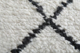 Beni Ourain Rug 4.7 x 7.9 ft Handmade Moroccan Wool Carpet