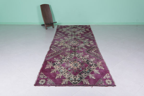 Long berber Moroccan runner rug – 4 x 11.6 ft, handcrafted vintage design