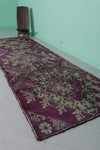 Long Berber Moroccan Runner Rug – 4 x 11.6 ft, Handcrafted Vintage Design