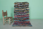 Colorful Moroccan Boucherouite Entryway Rug – 2.4 x 4.7 ft