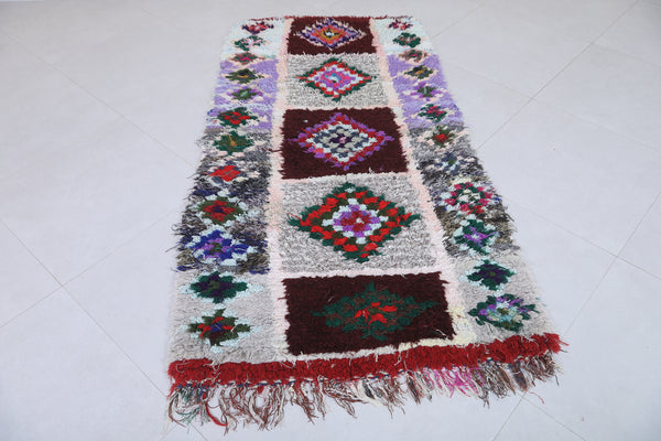 3.2 x 6.4 ft Moroccan berber rug – Geometric patchwork in rich colors