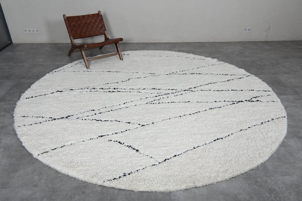Handmade Moroccan round rug - Modern berber design, custom size