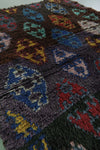 Handmade Moroccan Berber Rug - 3.4 x 4 ft with Colorful Geometric Patterns