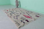 Berber handmade moroccan old carpet  4.3 FT X 7.2 FT