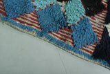 Colorful Moroccan Berber Rug 2.9 X 7.2 Feet - Bold Diamond Pattern Handmade