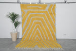 Yellow handmade rug - Custom rug - Moroccan Wool rug