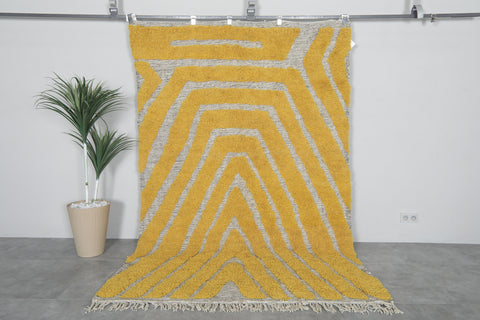 Yellow handmade rug - Custom rug - Moroccan Wool rug