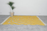 Yellow handmade rug - Custom rug - Moroccan Wool rug