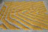 Yellow handmade rug - Custom rug - Moroccan Wool rug