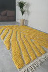 Yellow handmade rug - Custom rug - Moroccan Wool rug