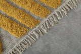 Yellow handmade rug - Custom rug - Moroccan Wool rug