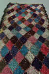 Moroccan Boucherouite rug 2.4 FT x 5.4 FT