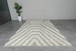 Handmade Moroccan Rug - 7x10 FT Geometric Cream and Gray | Luxe Berber Design