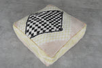 Artisan Moroccan Pouf – Handwoven Wool Floor Cushion